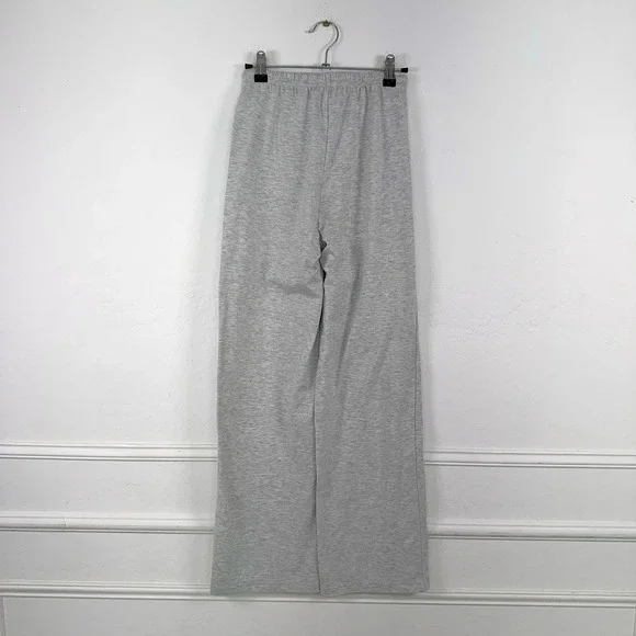 Princess Polly Light Grey Wide Leg Lounge Pants Drawstring Waist Womens Size 2 - Picture 3 of 5